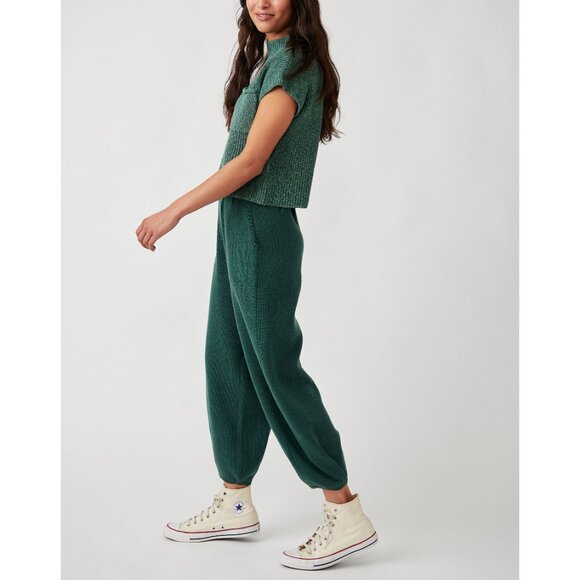 FREE PEOPLE Freya Sweater Set / Emerald Spell Combo - Picture 2 of 12